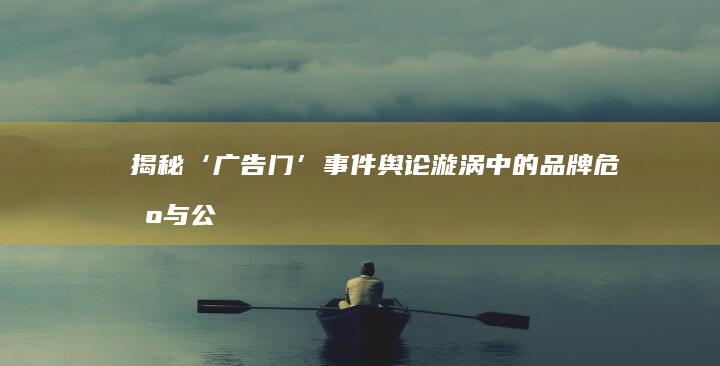 揭秘‘广告门’事件：舆论漩涡中的品牌危机与公关挑战